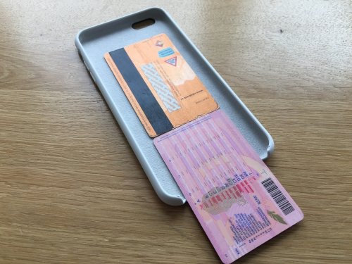The iPhone case is large enough to hide cards.