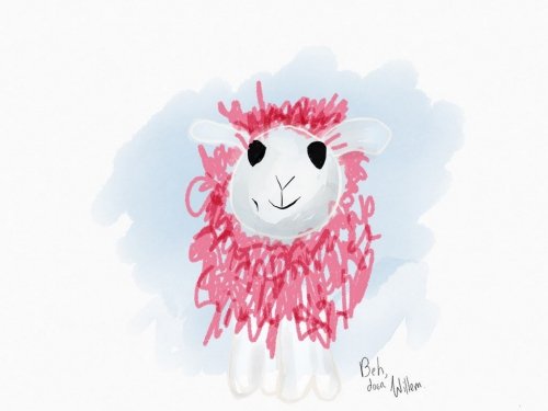 A pink sheep named Beh