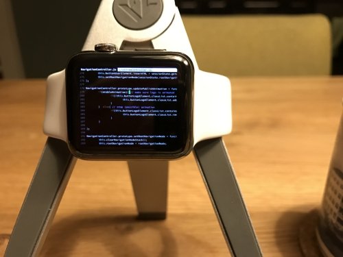 Real programming code, real Apple Watch. No Photoshop. 