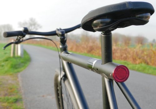 Rear light is integrated under the seat post