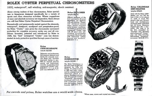 Classic Rolex advertisement - highlighting the functionality first