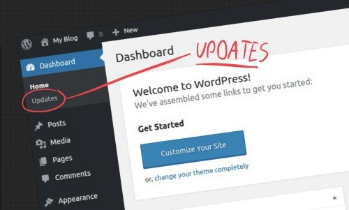 Update WordPress from the wp-admin dashboard