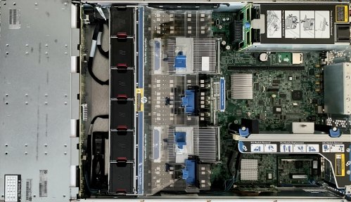 Inside a HPE ProLiant DL380p Gen8 server (LFF)
