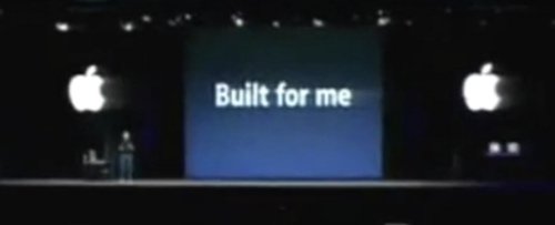 Steve Jobs announcing the Keynote app at MacWorld 2003, joking that it was build for himself, him being an underpaid beta tester