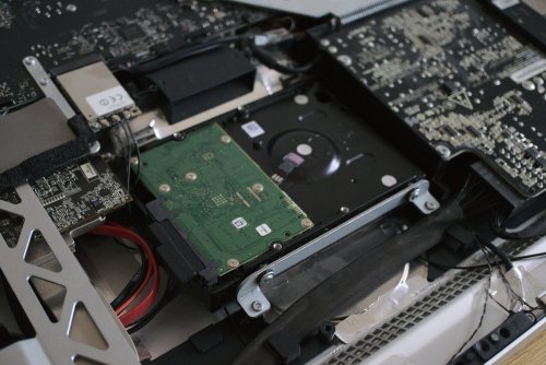 The hard disk inside the iMac - containing the personal photos