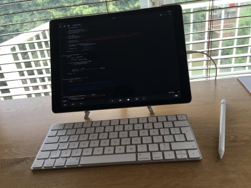 The iPad Pro works well with a normal bluetooth keyboard
