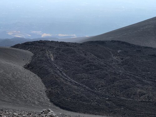 Fresh lava, just a few months old, clearly recognisable