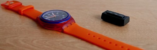 The Biostrap PPG sensor is about as thick as a watch