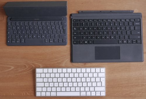 Typing on a tablet is perfectly possible using an hardware keyboard.