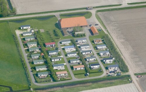 Chalets seen from above at Jachtlust Recreatie, Slufterweg 380, Texel