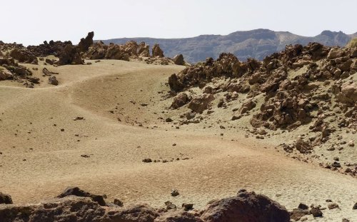 Landscape inside the Las Cañadas caldera is similar to Mars