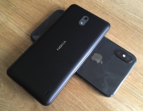 Compared to iPhone the Nokia 2 is about the same size