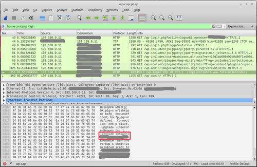 Sniff WordPress password using WireShark packet capturing (via blog.wpscans.com)