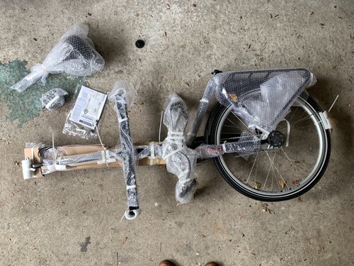 Rear end of the bike, semi assembled