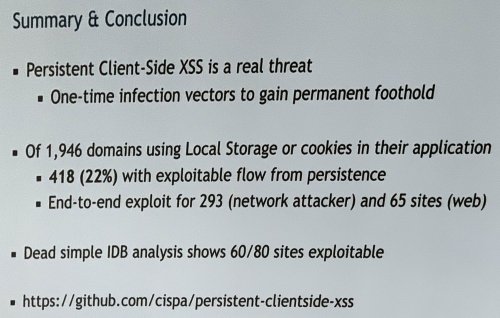 Persistent Client-Side XSS is a real threat - by Marius Steffens and Ben Stock