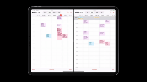 Comparing different months in the calendar app