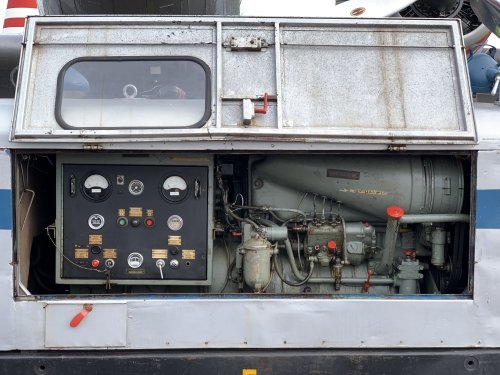 Electrical generator control panel inside the platform car