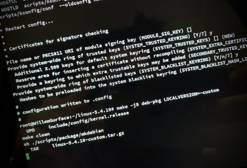 Compiling my customised Linux kernel