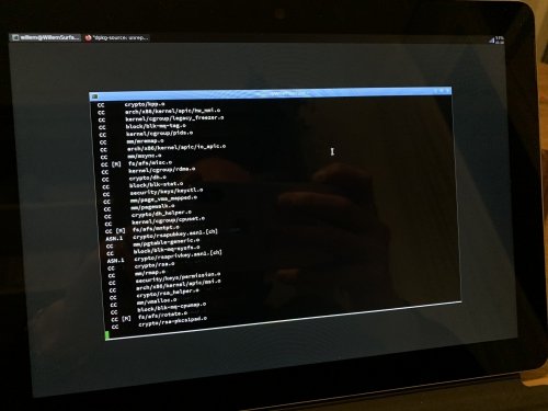 Compiling the Linux kernel on a Surface Go takes some hours