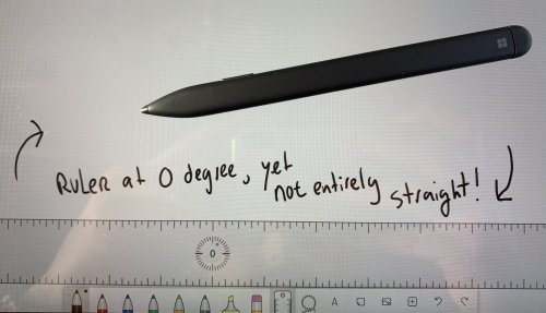 Imprecise ruler in Microsoft Whiteboard hampers the experience