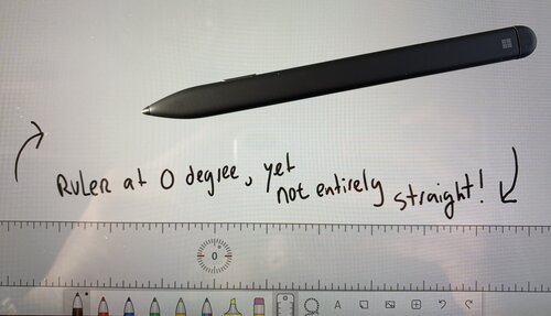 Imprecise ruler in Microsoft Whiteboard hampers the experience