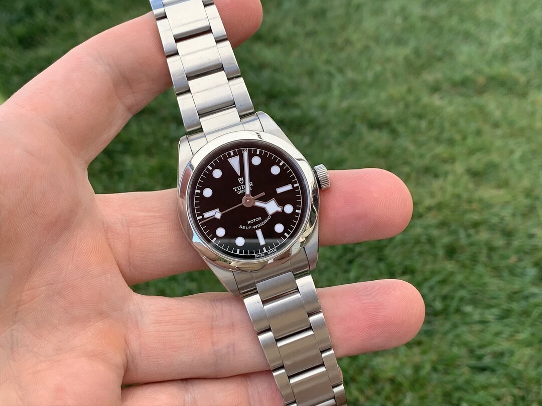 black bay 36 on wrist