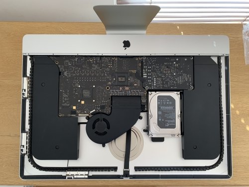 The inside of the iMac is beautifully arranged