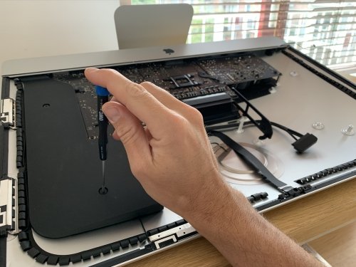 Removing the other iMac speaker