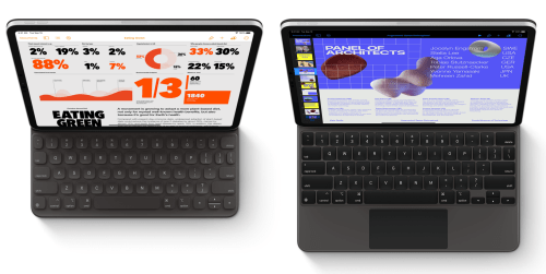 works with magic keyboard and smart keyboard folio