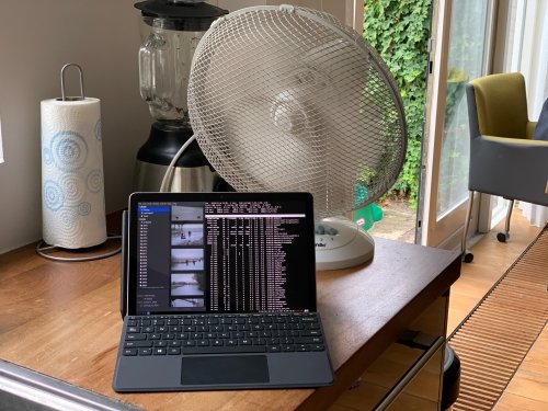 Importing all photos into Shotwell caused my tablet to run a little hot (as it generated new thumbnails) - a problem solved using an rather analogue solution: a ventilator