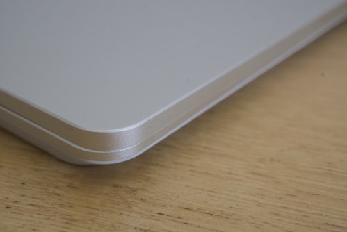 The laptop is made from aluminium and plastic, moulded together as a singular piece