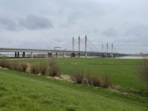 Bridge over the Waal river near Nijmegen