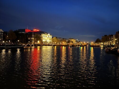 Royal Theatre Carré in Amsterdam by night