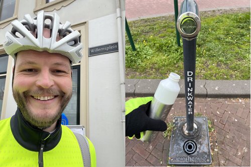 This felt as a fitting place for a little drink stop... Willemsplein in Arnhem! 