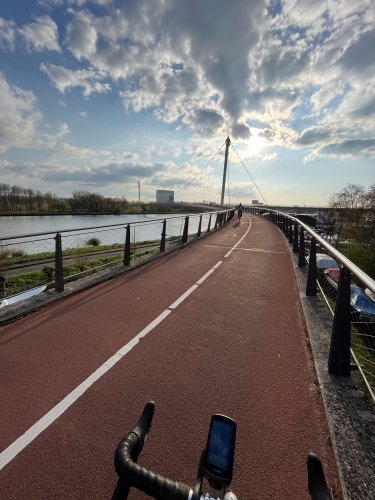 Crossing the last bridge into Amsterdam felt like victory.
