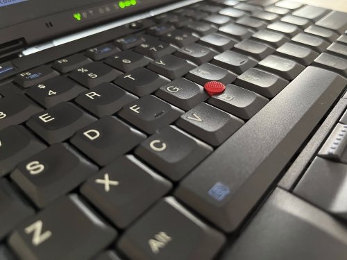 The ThinkPad’s keyboard is a dream to type on and features a “hate or love it” TrackPoint (I’m in the “love” department!)