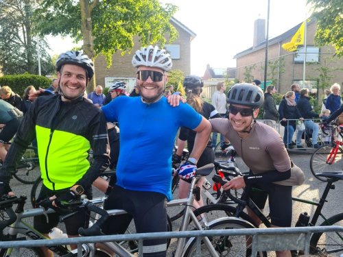 Kevin (brother), me and Rob (brother in law) at the finish!