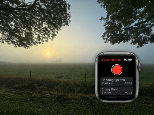 Voice Memo on Apple Watch is surprisingly effective capturing creative ideas - syncing seamlessly with your other devices for reviewing later - wherever you are