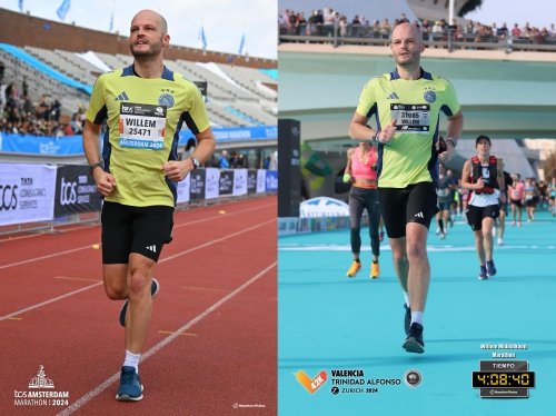 Finishing 2 Marathons in 6 weeks (Left: Amsterdam, Right: Valencia)