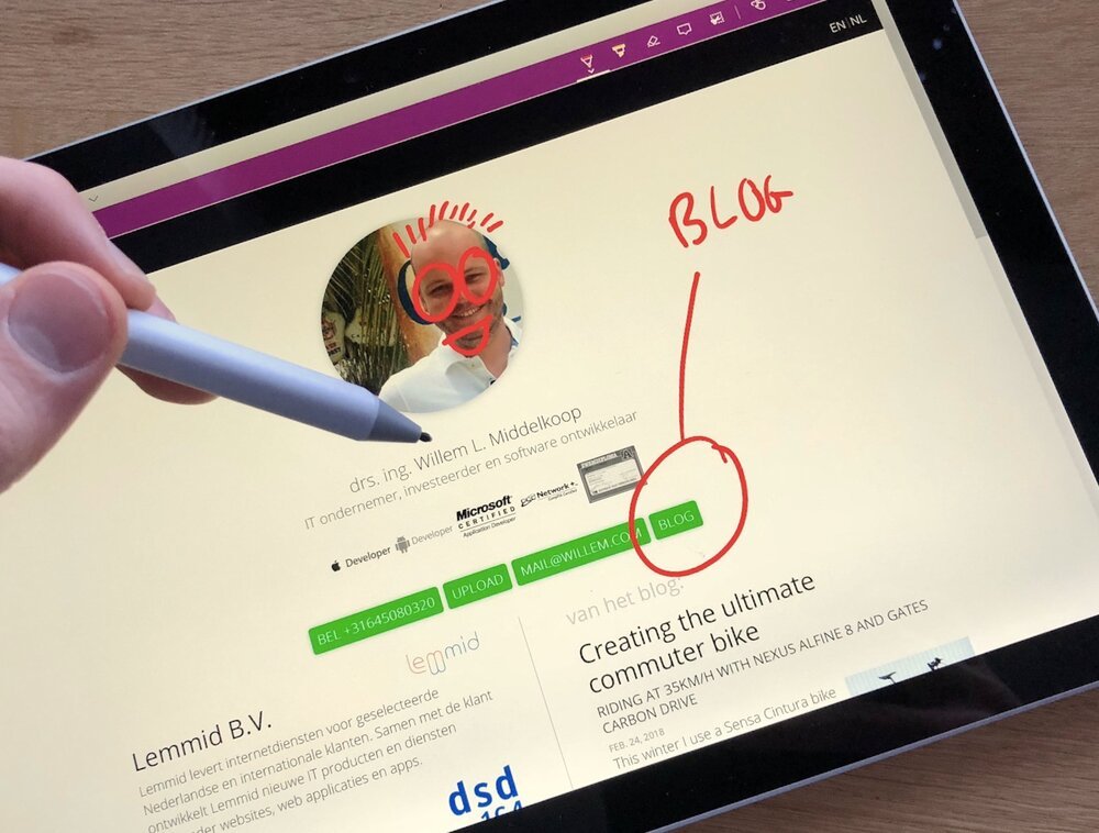 Mit dem Surface Pen kannst du alles kommentieren.