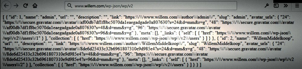 Durchsickern lassen persönlicher Benutzerinformationen über die WordPress REST API