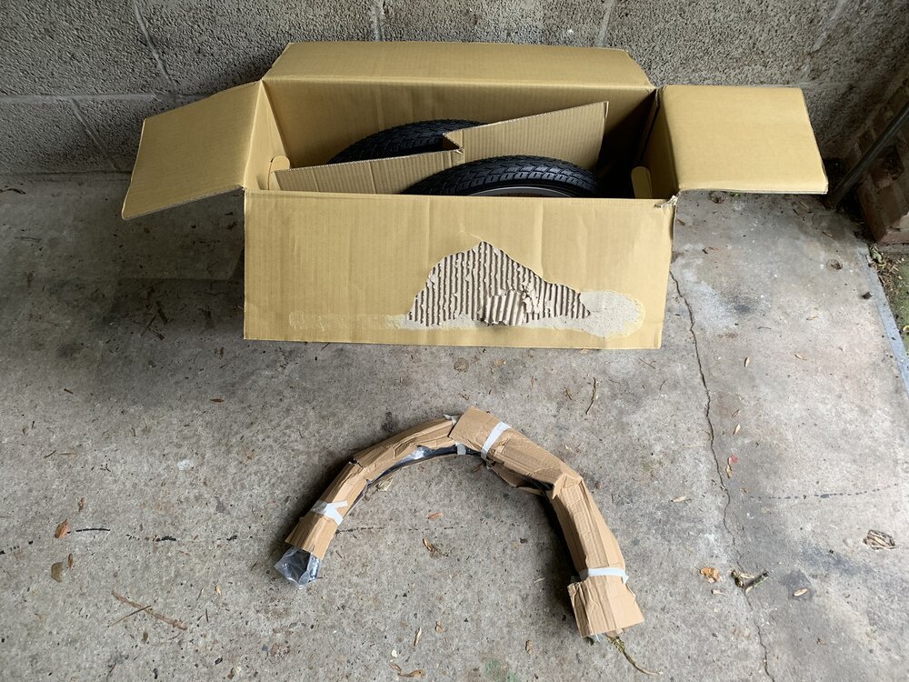 Vorderräder und Schutzblech