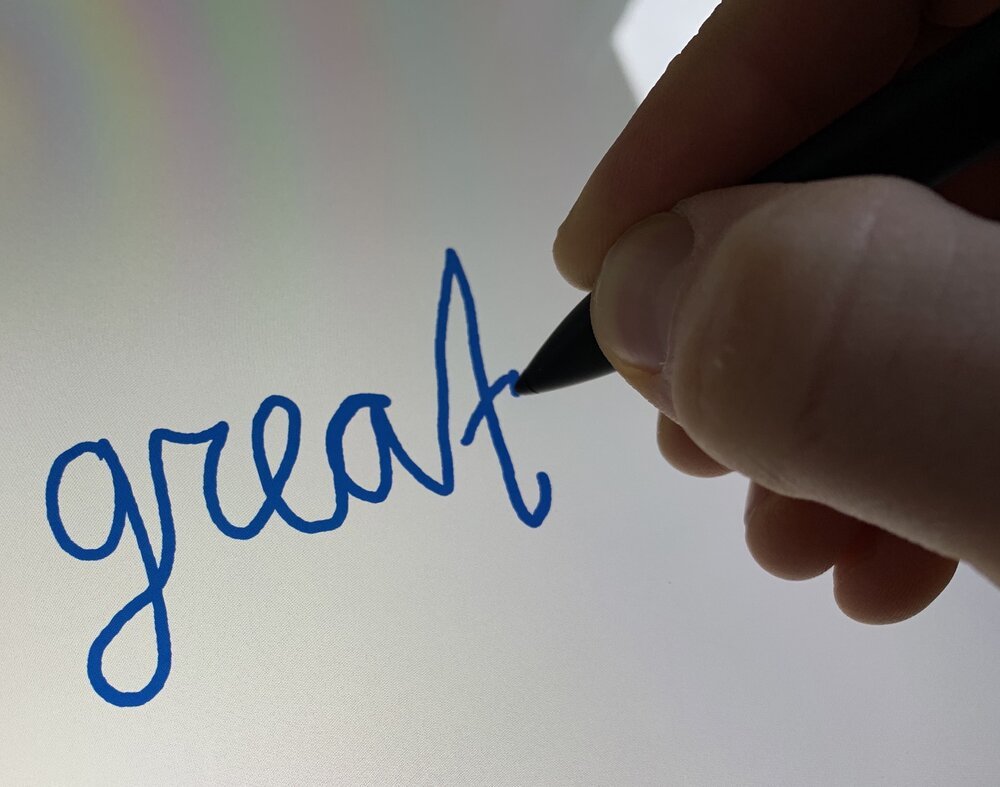 Die Reaktionsfähigkeit des Stifts ist großartig