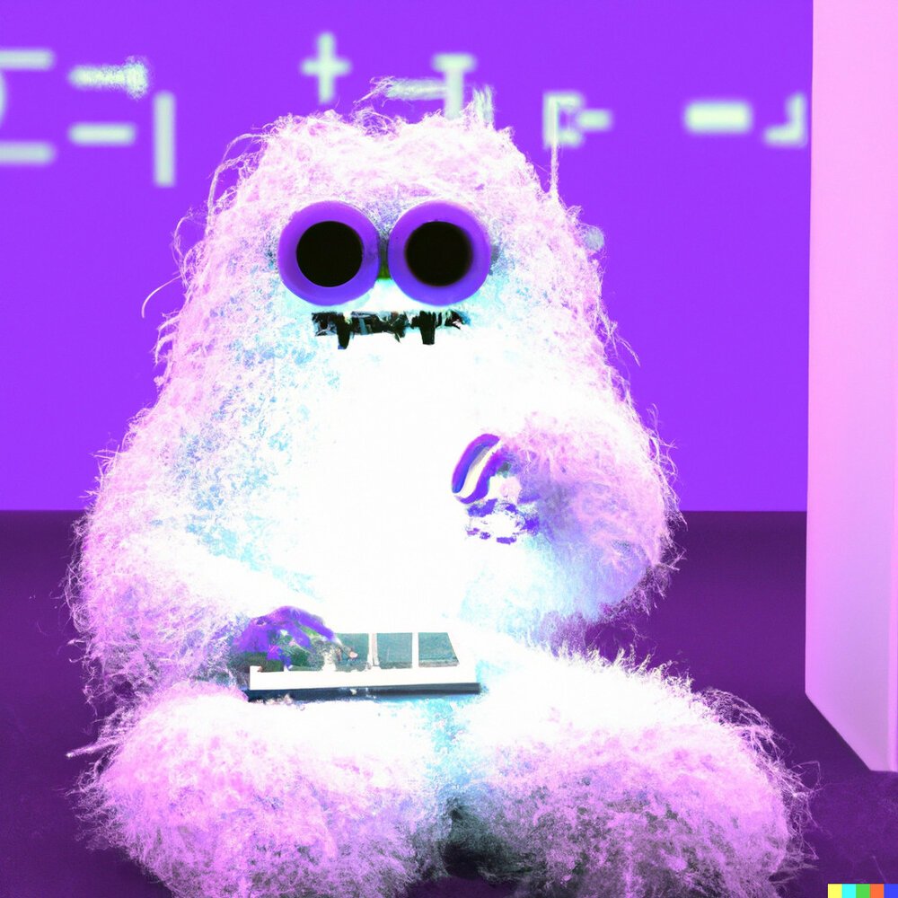 Ein Programmierer aus der Zukunft - wie von DALL-E von OpenAI vorgestellt