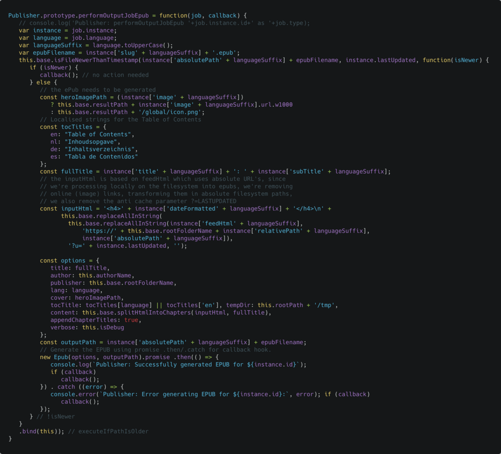 ePub code mit epub-gen