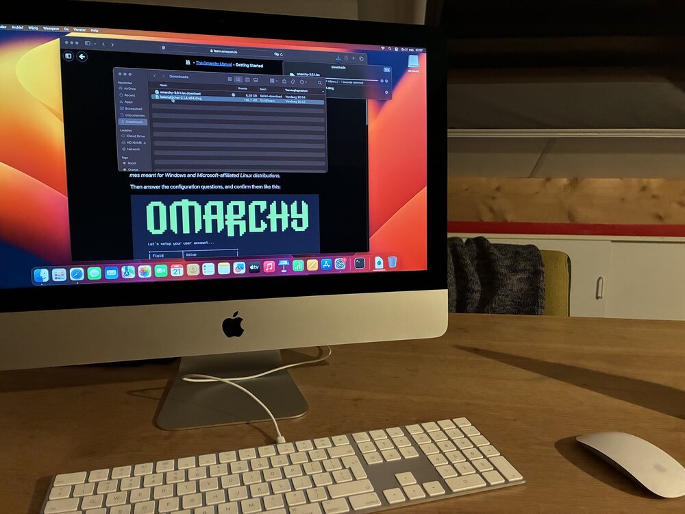 Omarchy Linux auf einem 27-Zoll iMac 5K