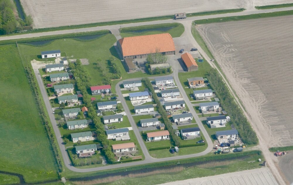 Chalets seen from above at Jachtlust Recreatie, Slufterweg 380, Texel