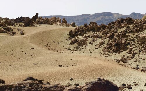 Landscape inside the Las CaƱadas caldera is similar to Mars