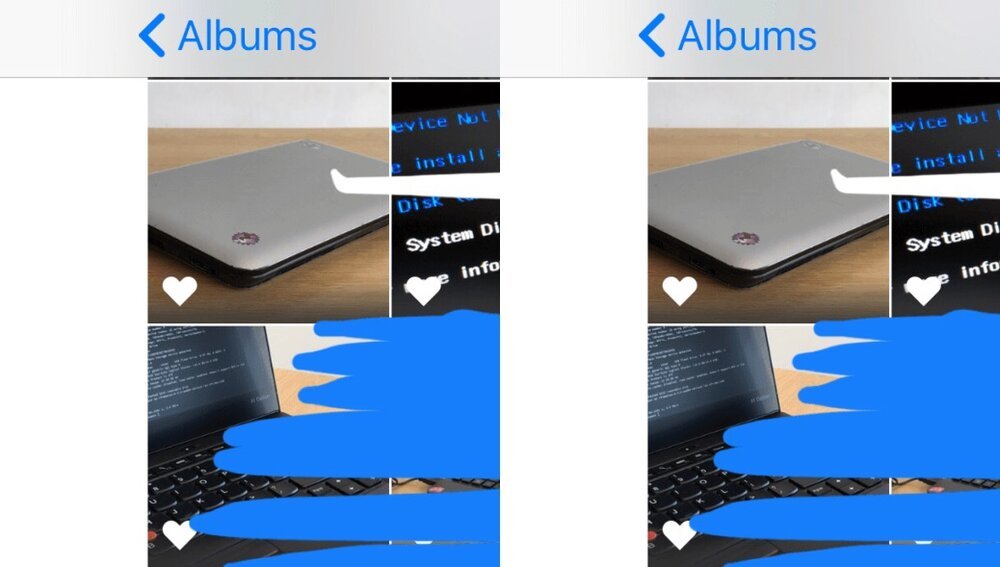 Inspecting quality: left original, right pngquant