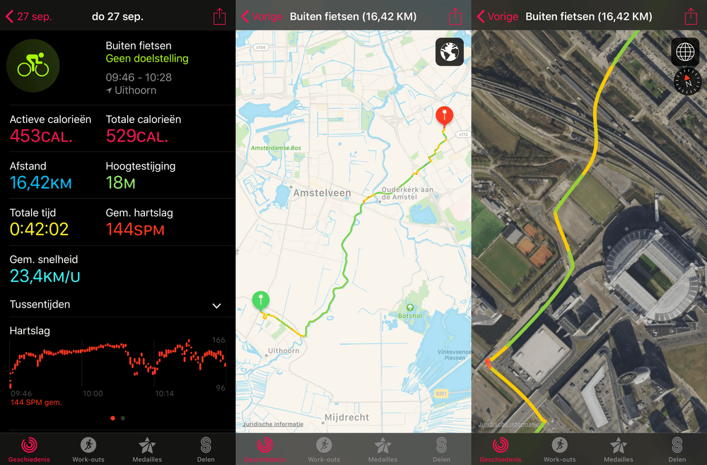Cycling with Apple Watch using the Workout app